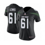 Women's New York Jets #61 Alex Lewis Black Alternate Vapor Untouchable Limited Player Football Jerse