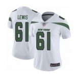 Women's New York Jets #61 Alex Lewis White Vapor Untouchable Limited Player Football Jersey