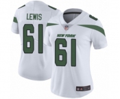 Women's New York Jets #61 Alex Lewis White Vapor Untouchable Limited Player Football Jersey