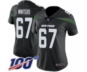 Women's New York Jets #67 Brian Winters Black Alternate Vapor Untouchable Limited Player 100th Season Football Jersey