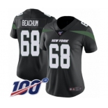 Women's New York Jets #68 Kelvin Beachum Black Alternate Vapor Untouchable Limited Player 100th Season Football Jersey