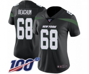 Women's New York Jets #68 Kelvin Beachum Black Alternate Vapor Untouchable Limited Player 100th Season Football Jersey