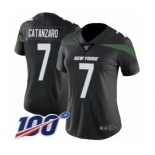 Women's New York Jets #7 Chandler Catanzaro Black Alternate Vapor Untouchable Limited Player 100th Season Football Jersey