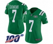 Women's New York Jets #7 Chandler Catanzaro Limited Green Rush Vapor Untouchable 100th Season Football Jersey