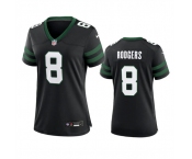 Women's New York Jets #8 Aaron Rodgers Black 2024 Football Stitched Jersey