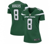 Women's New York Jets #8 Aaron Rodgers Green Stitched Game Football Jersey