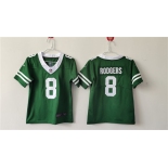 Women's New York Jets #8 Aaron Rodgers Green Vapor Football Stitched Jersey