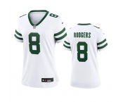 Women's New York Jets #8 Aaron Rodgers White 2024 Football Stitched Jersey