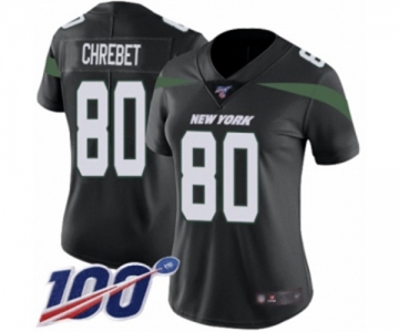 Women's New York Jets #80 Wayne Chrebet Black Alternate Vapor Untouchable Limited Player 100th Season Football Jersey