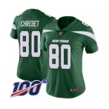 Women's New York Jets #80 Wayne Chrebet Green Team Color Vapor Untouchable Limited Player 100th Season Football Jersey