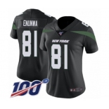 Women's New York Jets #81 Quincy Enunwa Black Alternate Vapor Untouchable Limited Player 100th Season Football Jersey