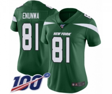 Women's New York Jets #81 Quincy Enunwa Green Team Color Vapor Untouchable Limited Player 100th Season Football Jersey