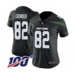 Women's New York Jets #82 Jamison Crowder Black Alternate Vapor Untouchable Limited Player 100th Season Football Jersey