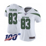 Women's New York Jets #83 Eric Tomlinson White Vapor Untouchable Limited Player 100th Season Football Jersey