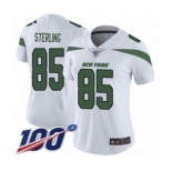 Women's New York Jets #85 Neal Sterling White Vapor Untouchable Limited Player 100th Season Football Jersey