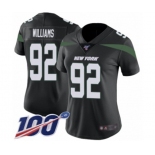 Women's New York Jets #92 Leonard Williams Black Alternate Vapor Untouchable Limited Player 100th Season Football Jersey