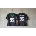 Women's New York Jets #95 Quinnen Williams Black F.U.S.E. Vapor Stitched Jersey