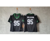 Women's New York Jets #95 Quinnen Williams Black F.U.S.E. Vapor Stitched Jersey