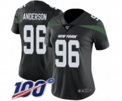 Women's New York Jets #96 Henry Anderson Black Alternate Vapor Untouchable Limited Player 100th Season Football Jersey