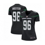 Women's New York Jets #96 Henry Anderson Game Black Alternate Football Jersey