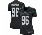 Women's New York Jets #96 Henry Anderson Game Black Alternate Football Jersey