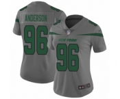 Women's New York Jets #96 Henry Anderson Limited Gray Inverted Legend Football Jersey