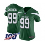 Women's New York Jets #99 Mark Gastineau Green Team Color Vapor Untouchable Limited Player 100th Season Football Jersey