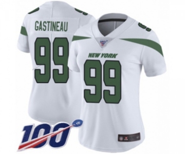 Women's New York Jets #99 Mark Gastineau White Vapor Untouchable Limited Player 100th Season Football Jersey