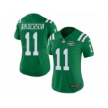 Women's Nike New York Jets #11 Robby Anderson Limited Green Rush NFL Jersey