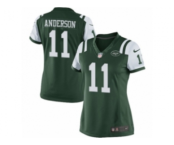 Women's Nike New York Jets #11 Robby Anderson Limited Green Team Color NFL Jersey