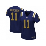 Women's Nike New York Jets #11 Robby Anderson Limited Navy Blue Alternate NFL Jersey