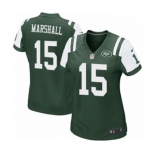 Women's Nike New York Jets #15 Brandon Marshall Green Team Color NFL Jersey