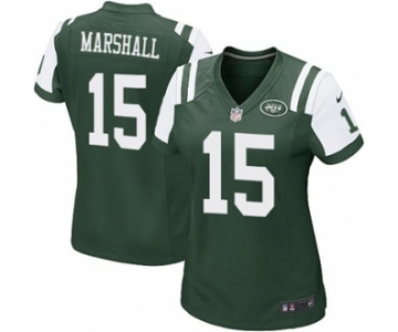 Women's Nike New York Jets #15 Brandon Marshall Green Team Color NFL Jersey