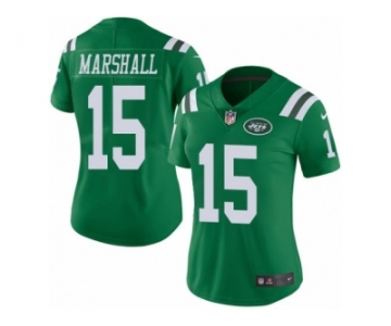 Women's Nike New York Jets #15 Brandon Marshall Limited Green Rush NFL Jersey