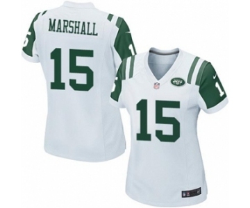 Women's Nike New York Jets #15 Brandon Marshall White NFL Jersey