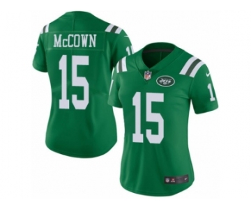 Women's Nike New York Jets #15 Josh McCown Limited Green Rush NFL Jersey