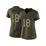 Women's Nike New York Jets #18 ArDarius Stewart Limited Green Salute to Service NFL Jersey