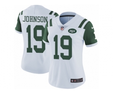 Women's Nike New York Jets #19 Keyshawn Johnson Vapor Untouchable Limited White NFL Jersey