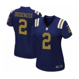 Women's Nike New York Jets #2 Teddy Bridgewater Game Navy Blue Alternate NFL Jersey