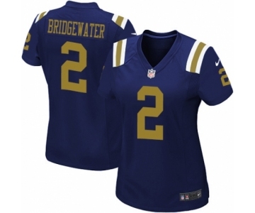 Women's Nike New York Jets #2 Teddy Bridgewater Game Navy Blue Alternate NFL Jersey