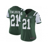 Women's Nike New York Jets #21 LaDainian Tomlinson Vapor Untouchable Limited Green Team Color NFL Jersey