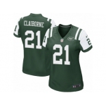 Women's Nike New York Jets #21 Morris Claiborne Game Green Team Color NFL Jersey