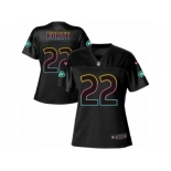 Women's Nike New York Jets #22 Matt Forte Game Black Fashion NFL Jersey