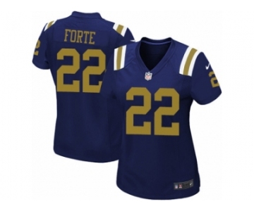 Women's Nike New York Jets #22 Matt Forte Limited Navy Blue Alternate NFL Jersey