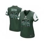 Women's Nike New York Jets #24 Darrelle Revis Limited Green Strobe NFL Jersey