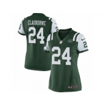 Women's Nike New York Jets #24 Morris Claiborne Limited Green Team Color NFL Jersey