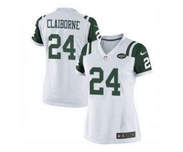 Women's Nike New York Jets #24 Morris Claiborne Limited White NFL Jersey