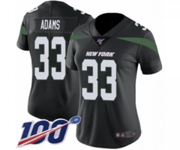 Women's Nike New York Jets #33 Jamal Adams Black Alternate Vapor Untouchable Limited Player 100th Season NFL Jersey