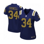 Women's Nike New York Jets #34 Isaiah Crowell Elite Navy Blue Alternate NFL Jersey