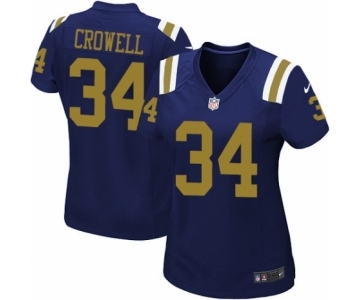 Women's Nike New York Jets #34 Isaiah Crowell Game Navy Blue Alternate NFL Jersey